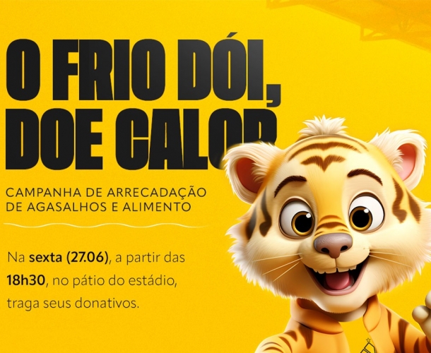 Campanha de arrecadação na partida contra o Avaí 