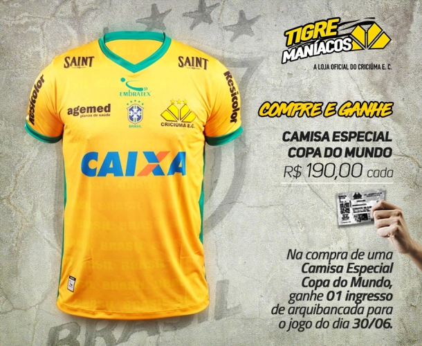 Compre a camisa especial e ganhe um ingresso