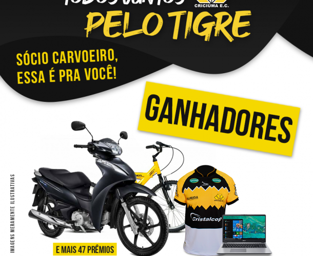 Confira os sócios ganhadores dos prêmios da campanha “Todos Juntos Pelo Tigre”