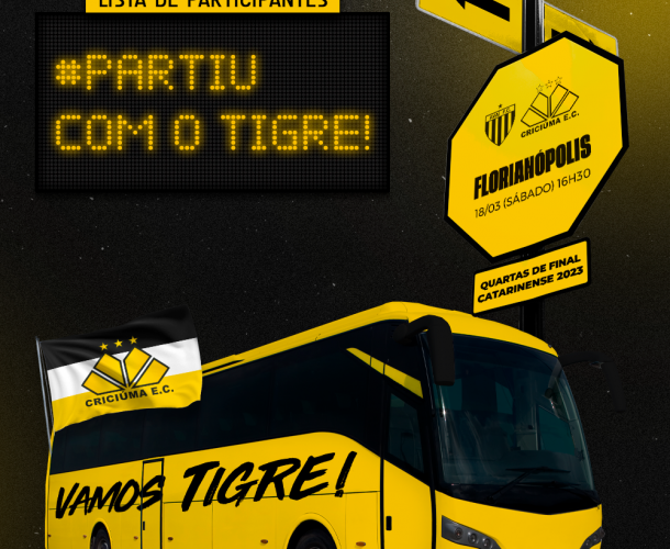 Criciúma divulga lista dos seis ônibus para Florianópolis 