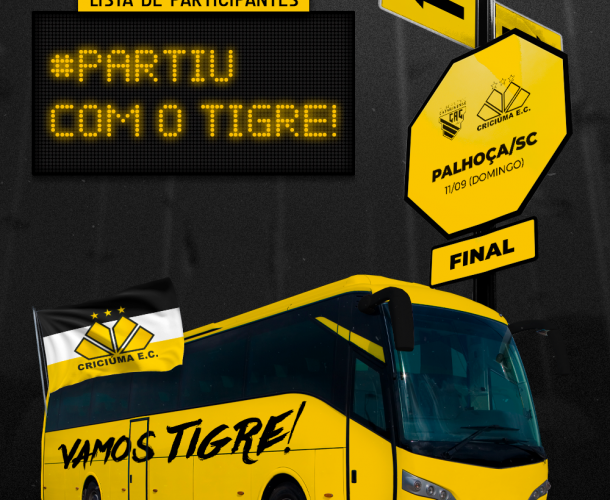 Criciúma fecha lista dos cinco ônibus para Palhoça