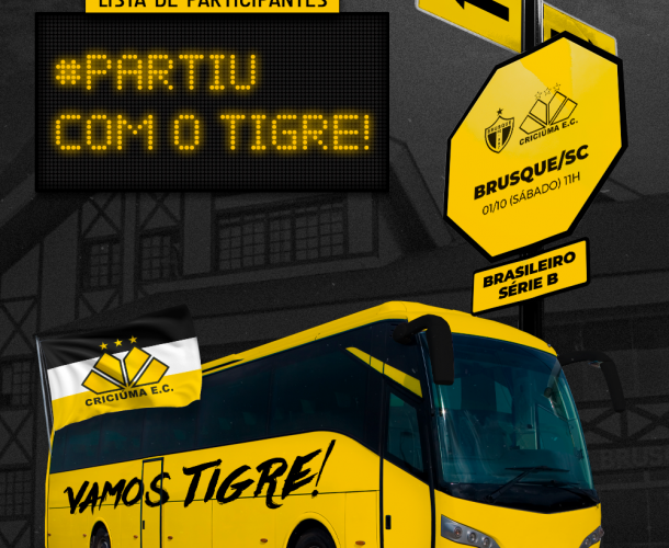 Criciúma fecha lista dos três ônibus para Brusque