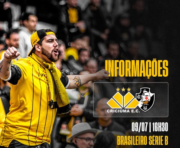 Criciúma x Vasco: informações sobre a entrada de crianças