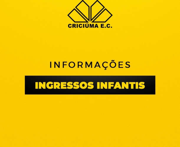 Distribuição de ingressos infantis para Criciúma x Vila Nova