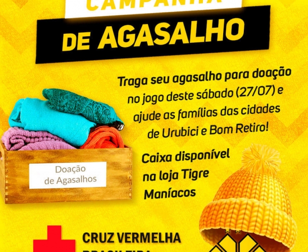 Doações de agasalhos no jogo Criciúma x Figueirense