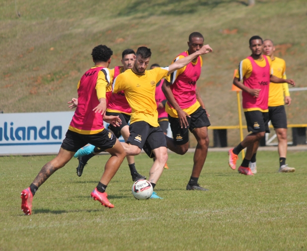 Elenco se reapresenta após garantir o acesso no Catarinense