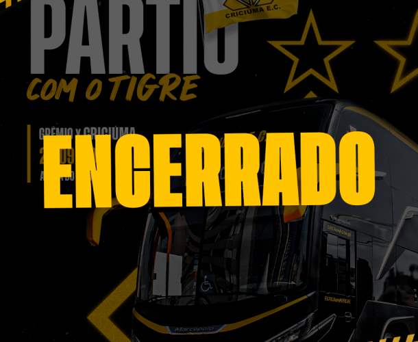 Encerrada as inscrições para a viagem do jogo contra o Grêmio 