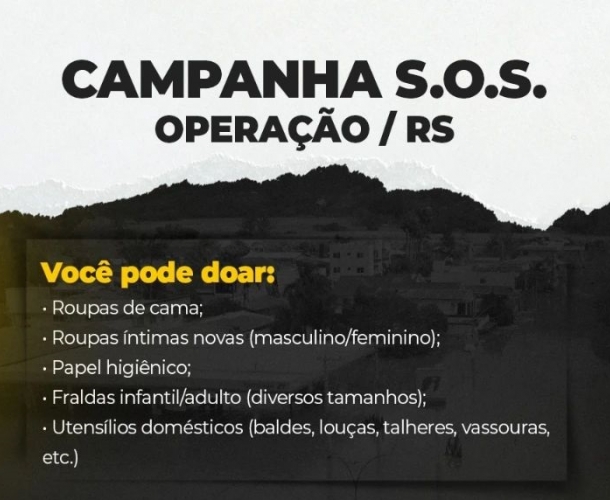 HH é ponto de coleta para donativos do S.O.S. Rio Grande do Sul