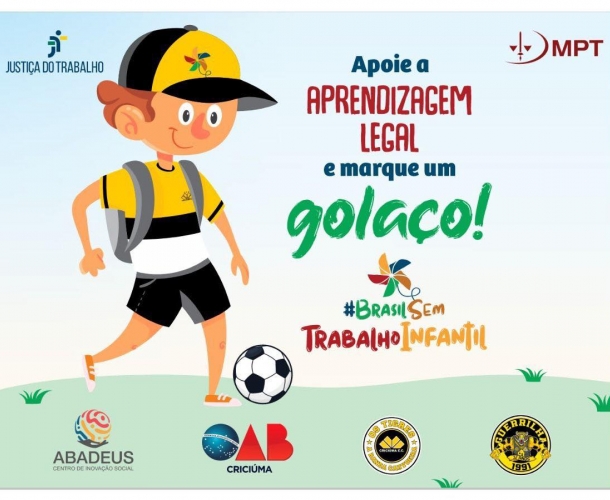 Pré-jogo terá campanha contra o trabalho infantil  