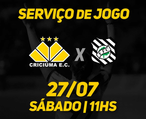 Serviço de jogo para Criciúma e Figueirense