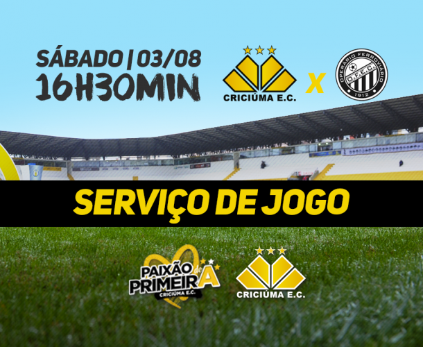 Serviço de jogo para Criciúma e Operário