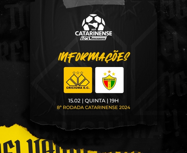 Serviço de jogo para Criciúma x Brusque