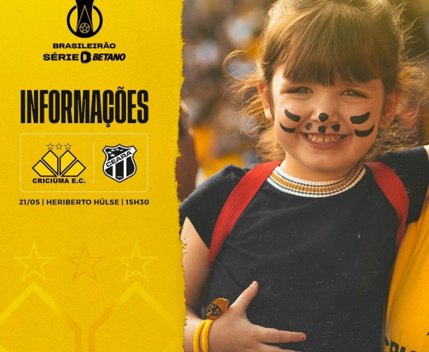 Serviço de jogo para Criciúma x Ceará