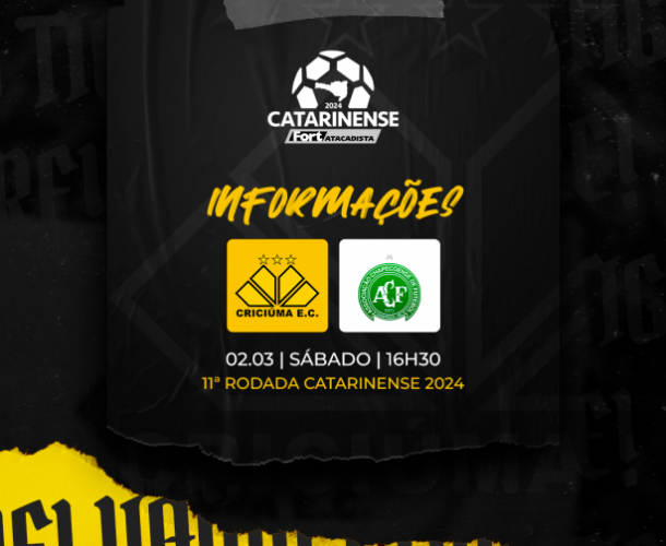 Serviço de jogo para Criciúma x Chapecoense