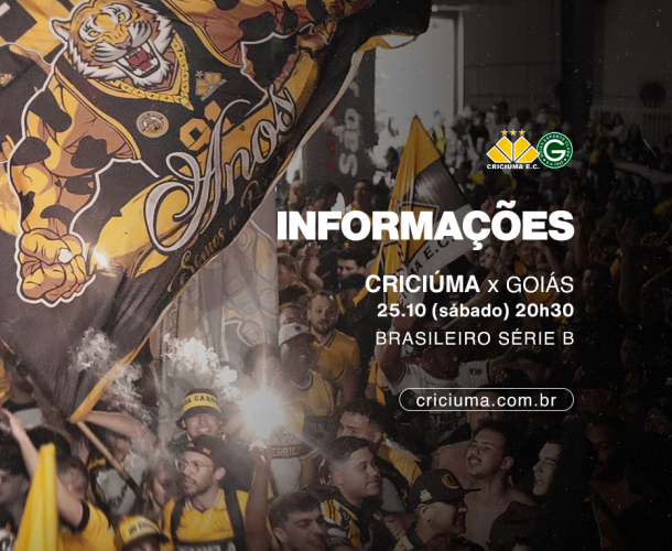 SERVIÇO DE JOGO PARA CRICIÚMA X GOIÁS