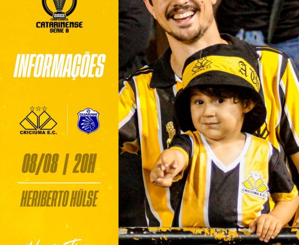 Serviço de jogo para Criciúma x Guarani de Palhoça