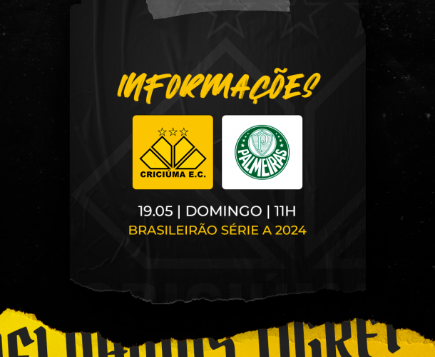 Serviço de jogo para Criciúma x Palmeiras 