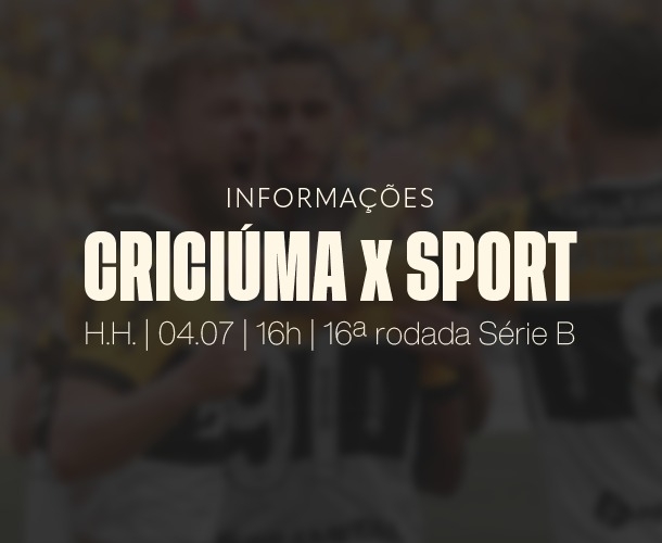 SERVIÇO DE JOGO PARA Criciúma x Sport