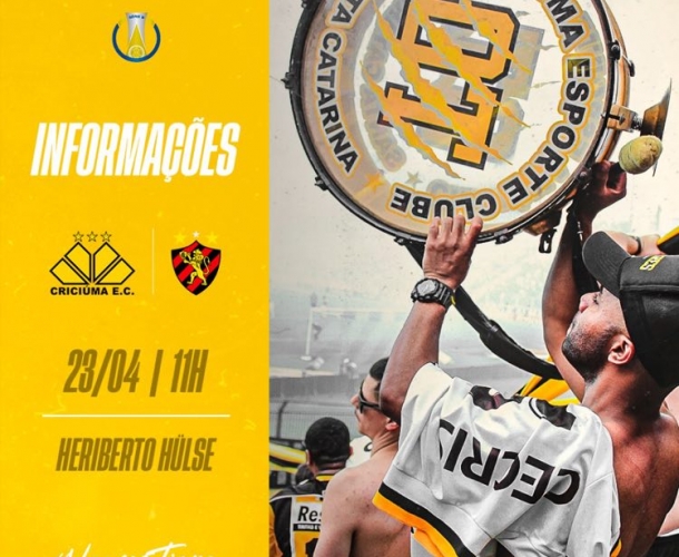 Serviço de jogo para Criciúma x Sport