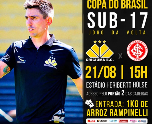 Sub-17 duela com o Internacional no HH pela Copa do Brasil
