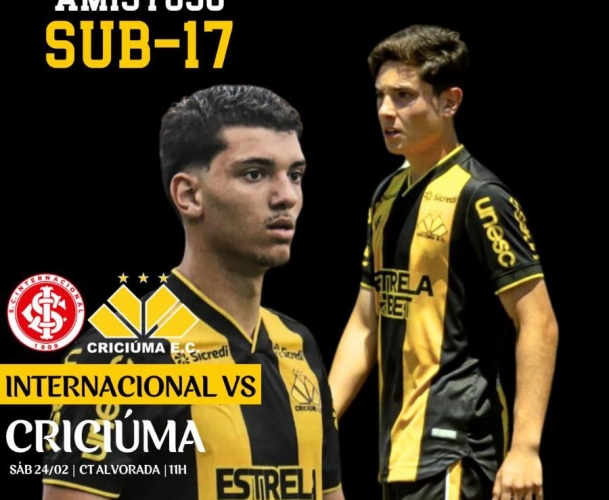 Sub-17 enfrenta o Internacional em amistoso 