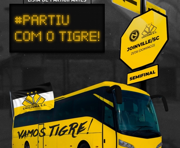 Tigre fecha lista dos dez ônibus para Joinville 