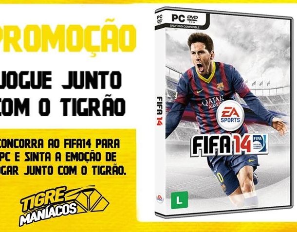Tigre Maníacos sorteia FIFA 14 para PC