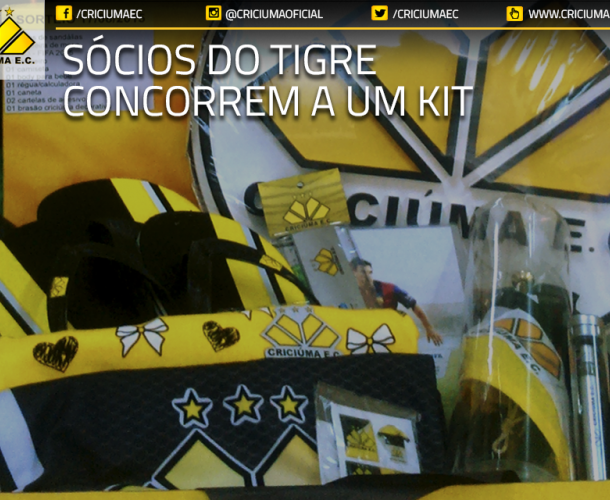 Criciúma sorteia um kit para sócios 