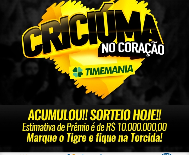 Timemania acumulada em R$ 10 milhões