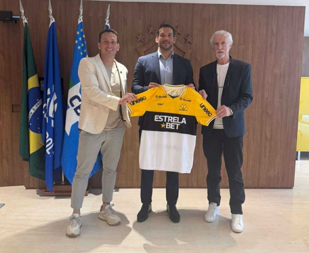Valter Minotto e Ítalo Rodrigues são recebidos pelo presidente da CBF
