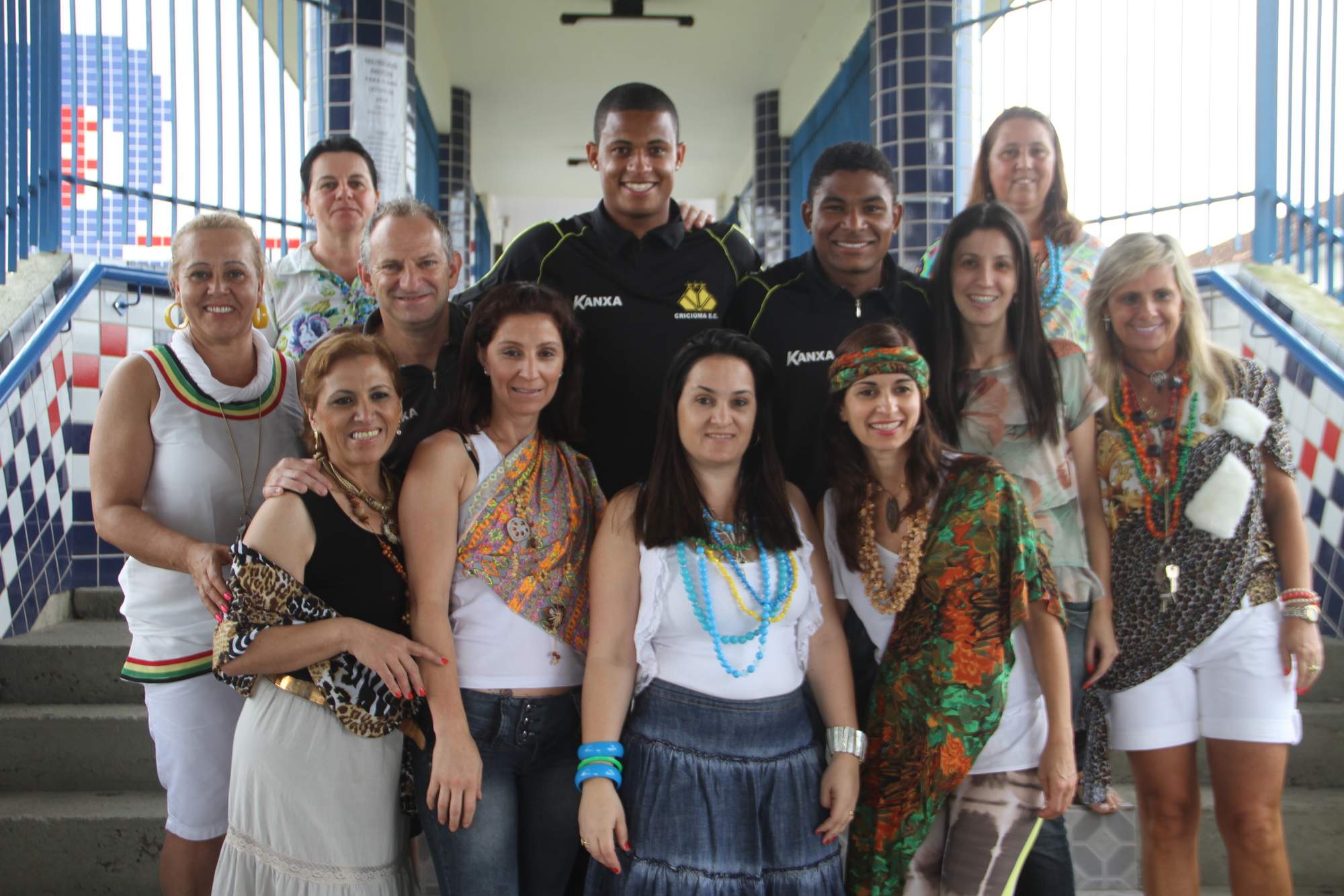 Visita tricolor na escola Joaquim Ramos