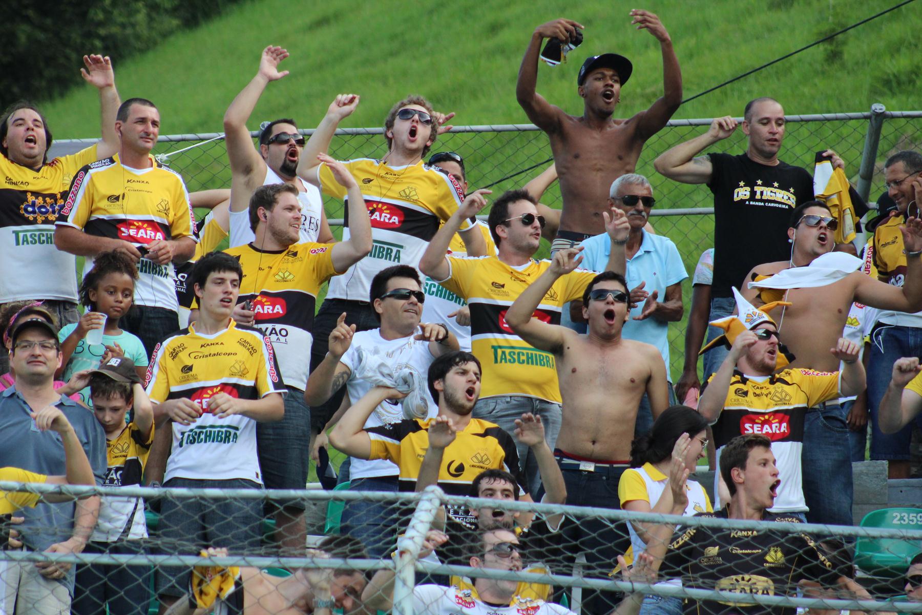 Torcida carvoeira comemora goleada